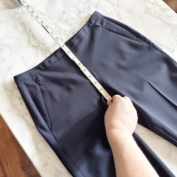 Elie Tahari‎ Navy Wool Slim Ankle Pants Women's US Size 0 - Picture 14 of 15